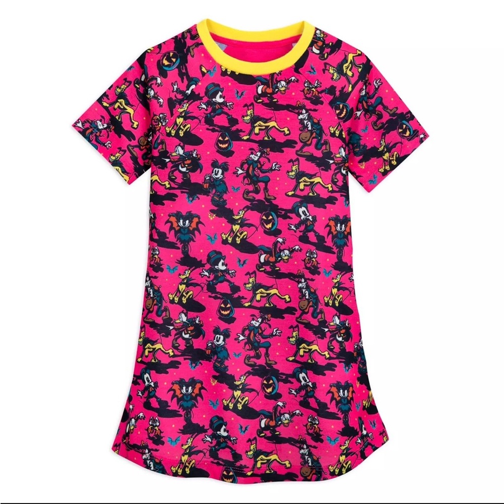 🎃 Disney Mickey Mouse and friends Halloween nightshirt for girls size 9/10 euc!